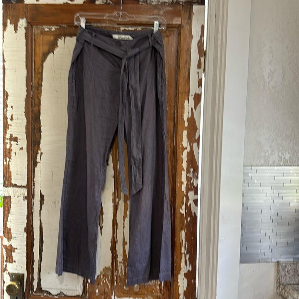 Gently Used Level 99 Trousers With Belt Tie Front and Back Pockets